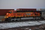 BNSF 6017 Side Shot As She Rolls By Me Pulling The Super Bowl VIP Special Heading East for A Crew Change at The BNSF Winslow Depot.